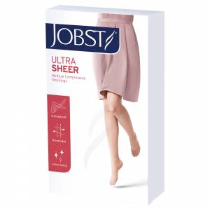 Jobst Ultrasheer Knee High Medium Natural 15-20mmHg
