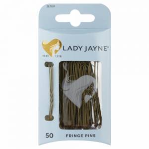 Lady Jayne Fringe Pins Brown 5 cm Pk50