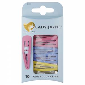 Lady Jayne One Touch Clip Assorted Pk10