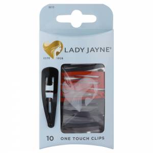 Lady Jayne One Touch Clip Assorted Pk10