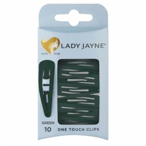 Lady Jayne One Touch Clip Green 10pk