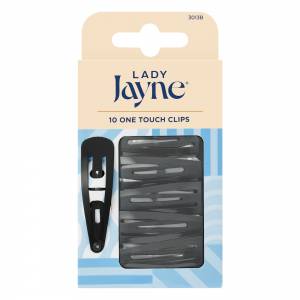 Lady Jayne One Touch Clips Black Pk10