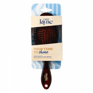 Lady Jayne Pad Brush 100% Boar Bristle Large