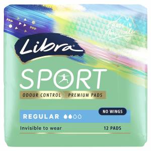 Libra Invisble Sport Pads Regular 12 Pack