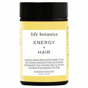 Life Botanics Energy and Hair 60 Vegetarian Hard C...