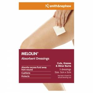 Melolin Absorbent Dressings 5cm x 5cm 5 Pack