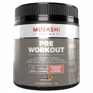 Musashi Pre Workout Amino Acid Tropical Punch 225g
