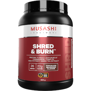 Musashi Shred & Burn Protein Powder Chocolate ...