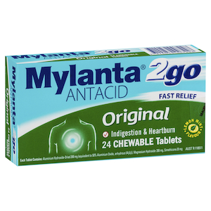 Mylanta 2Go Original Chew Tablets 24