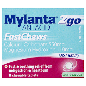 Mylanta Fast Chews 8 Tablets