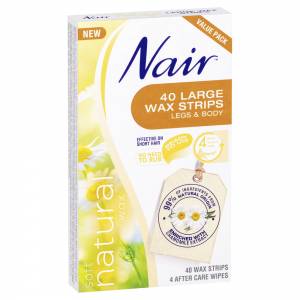 Nair Soft Natural Large Wax Strips 40 Pack