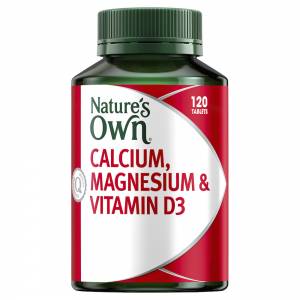 Nature's Own Calcium, Magnesium and Vitamin D3 120 Tablets