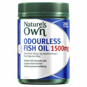 Nature's Own Odourless Fish Oil 1500mg 200 Capsule...
