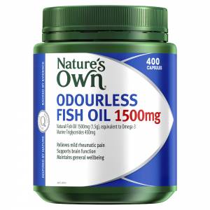Nature's Own Odourless Fish Oil 1500mg 400  Capsules