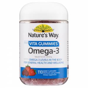 Nature's Way Adult Omega 3 110 Gummies Berry