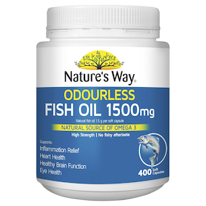 Nature's Way Fish Oil Odourless 1500mg 400 Capsules