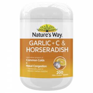 Nature's Way Garlic, Vitamin C & Horseradish 200 Tablets