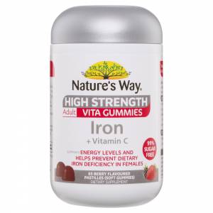 Nature's Way Iron High Strength Sugar Free 65 Gummies