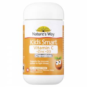 Nature's Way Kids Smart Vitamin C + Zinc + D3 75 Chewable