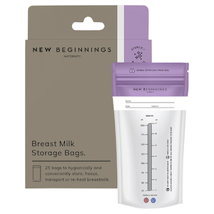 New Beginnings Breast Milk Storage Bags 25 Pack
