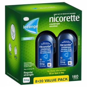 Nicorette Cool Drops Lozenge Icy Mint 2mg 160