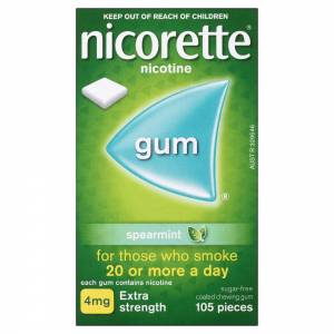 Nicorette Gum Spearmint 4mg 105