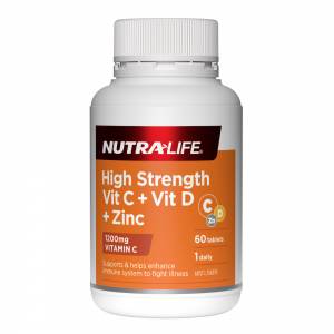 Nutra-Life Vitamin C 1200 + D + Zinc 60 Tablets