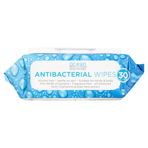 Ocean Antibacterial Wipes 30 Pack