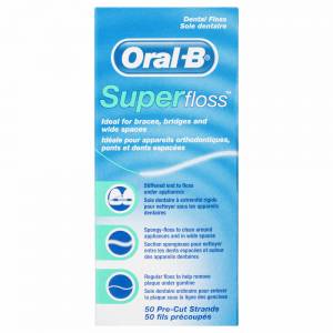 Oral B Superfloss Unwaxed 50m