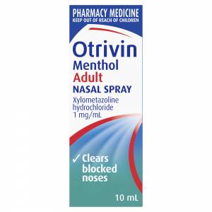 Otrivin Adult Menthol Nasal Spray 10ml