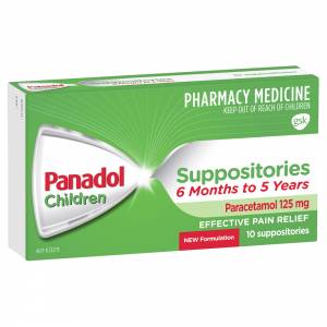 Panadol Suppository 125mg 6 Months -5 Years 10