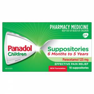 Panadol Suppository 125mg 6 Months -5 Years 10