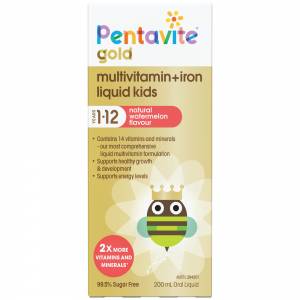 Penta-Vite Childrens Multivitamin + Iron Liquid 200ml Watermelon