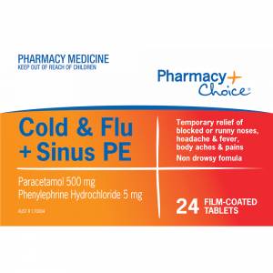 Pharmacy Choice Cold & Flu PE 24 Tablets