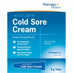 Pharmacy Choice Cold Sore Cream 5g Tube
