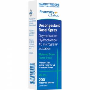 Pharmacy Choice Decongestant Nasal Spray Pump 20mL