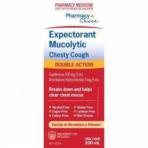 Pharmacy Choice Expectorant Mucolytic Chesty Cough 200mL