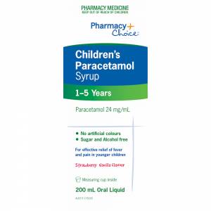 Pharmacy Choice Paracetamol  Children's Syrup 1 - 5 years 200mL