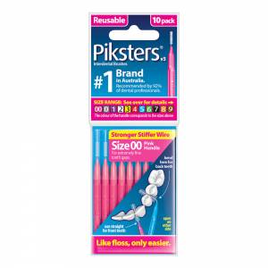 Piksters Size 00 Pink 10 Pack