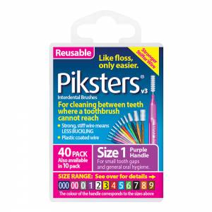 Piksters Size 1 Purple 40 Pack