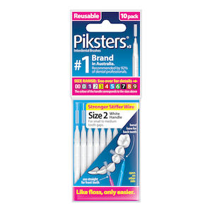 Piksters Size 2 White 10 Pack