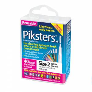 Piksters Size 2 White 40 Pack