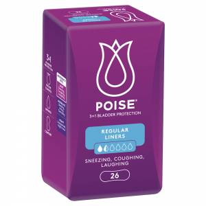 Poise Panty Liners Regular 26