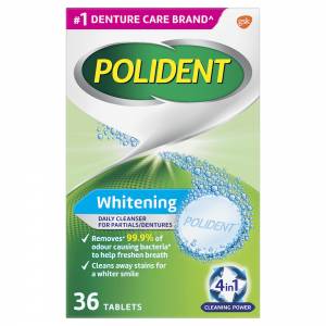 Polident  Denture Cleanser Whitening Tablets 36