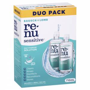 ReNu Sensitive Multi-Purpose Solution Duo Pack 2x 355mL + Lens case