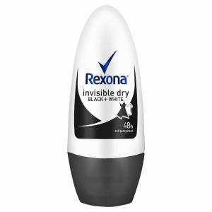 Rexona Women Antiperspirant Deodorant Roll On Invisible Black & White 50ml