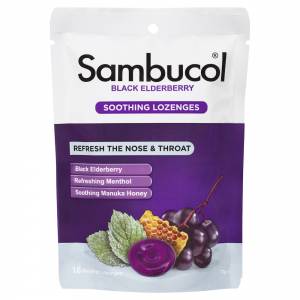 Sambucol Nose + Throat Lozenge 16 Menthol
