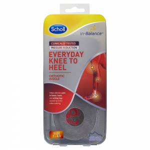 Scholl In-Balance Everyday Knee To Heel Orthotic Insole Medium Size 7 - 8