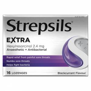 Strepsils Extra Lozenges Blackcurrant 16