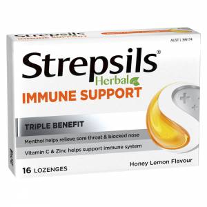 Strepsils Herbal Immune Honey Lemon Lozenges16